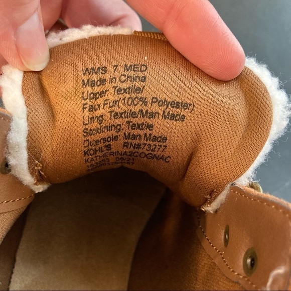 Sonoma sz 7 chestnut faux suede faux fur cuff booties - Picture 13 of 16